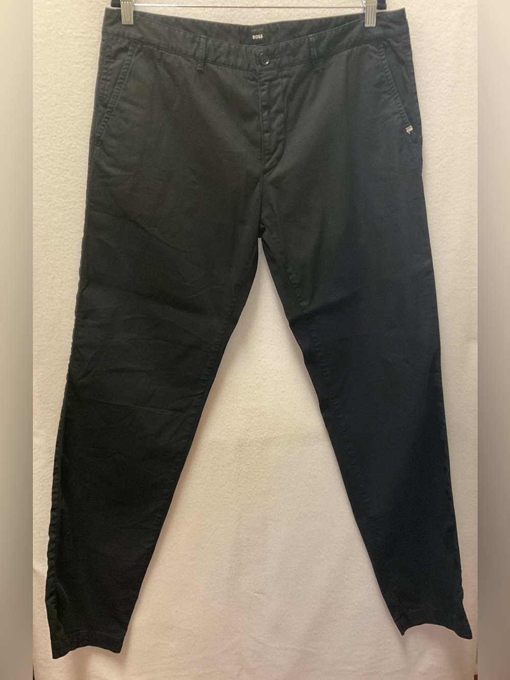 Boss Black Cotton Chino Pants